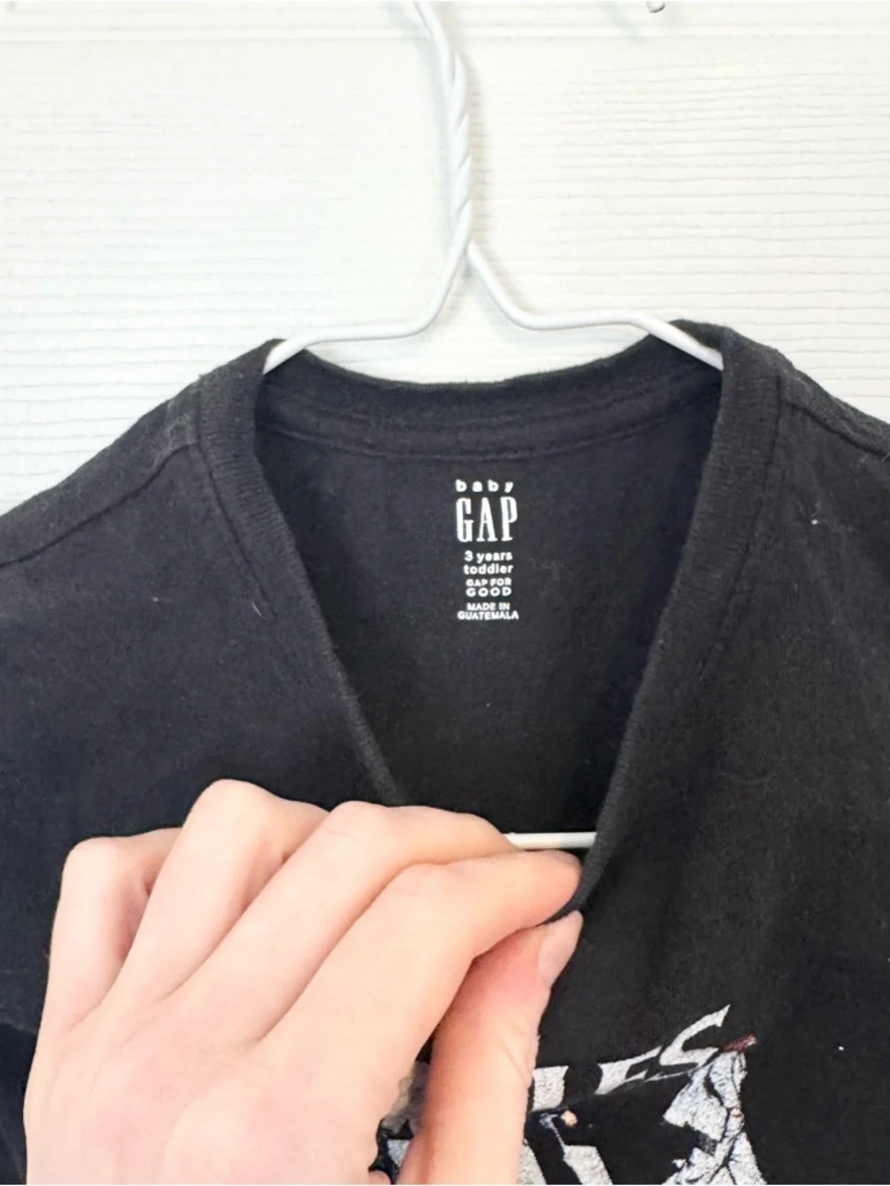 Baby Gap Black Beatles Graphic Kids T-Shirt 3T